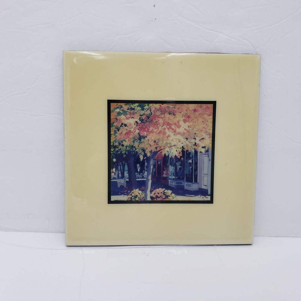 LYNN BLAKEMORE Original Artwork Decorative Ceramic Art Tile 7.75" x 7.75"